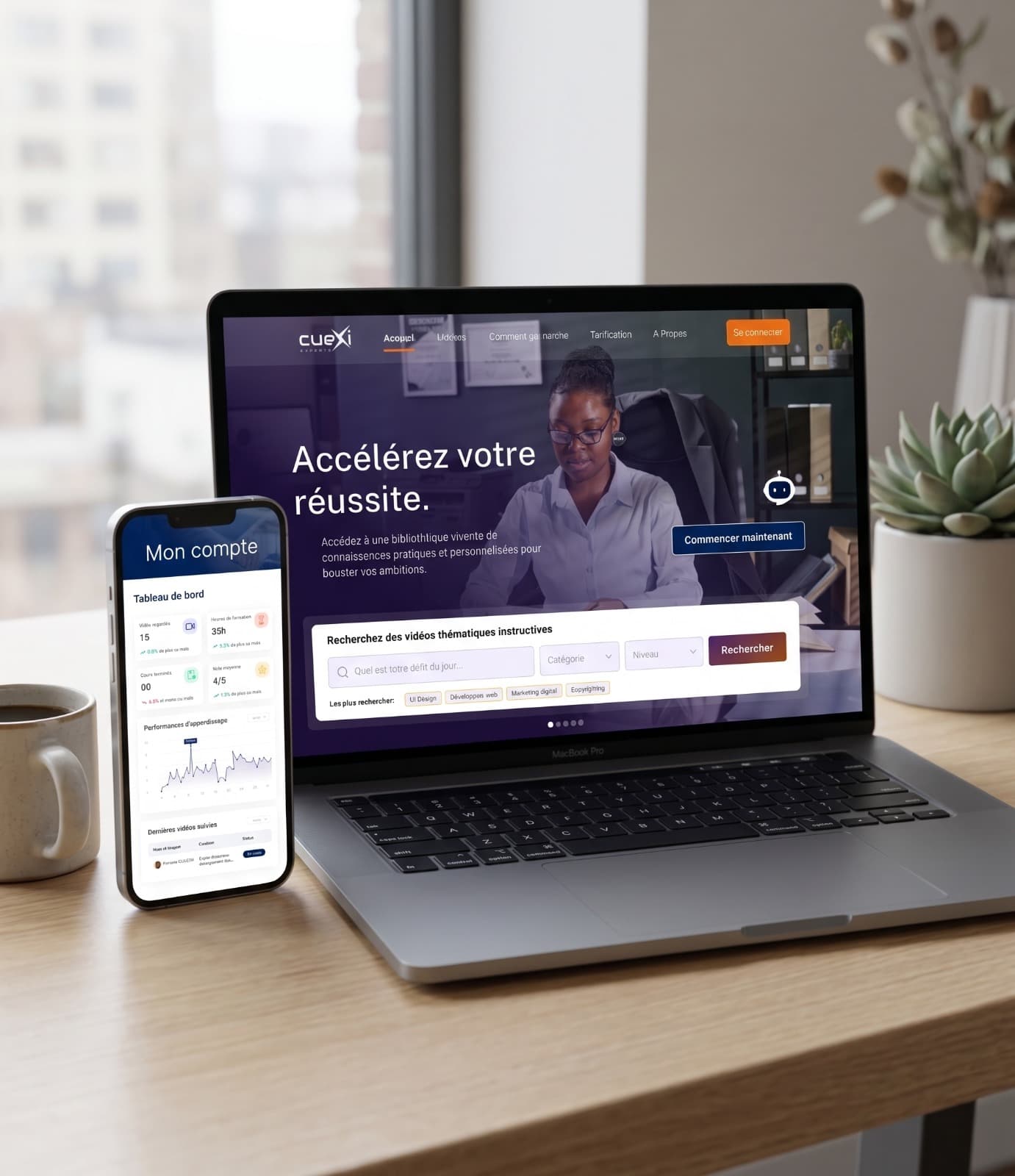 Screenshot of the Cuexi AI app